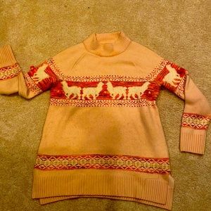 Anthropologie Llama Sweater